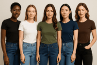 Kit 2 Camisetas Femininas Básicas Lisa 100% Algodão Premium