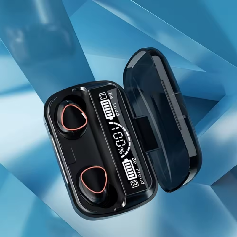 Fones de Ouvido M10 Bluetooth 5.1 com Estojo Digital LED