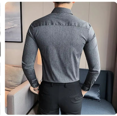 Camisa Social Masculina Listrada