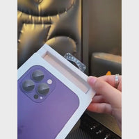 Capinhas de Vidro Fosco para iPhone com Anel de Metal Magnético