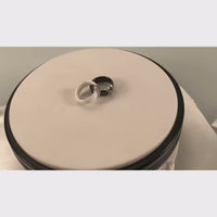 Anel de Aço Titânio Duplo X Diamante Unissex