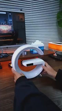 Luminária G Speak RGB de Mesa 5 em 1 Bluetooth com Carregamento por Indução