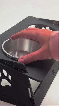 Comedouro para Pet em MDF Individual ou Dupla com Potes em Inox