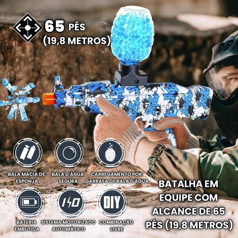 Arma Elétrica Lança Bolinhas De Gel