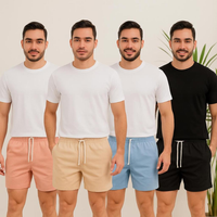 Kit com 4 Shorts Linho Premium Masculino