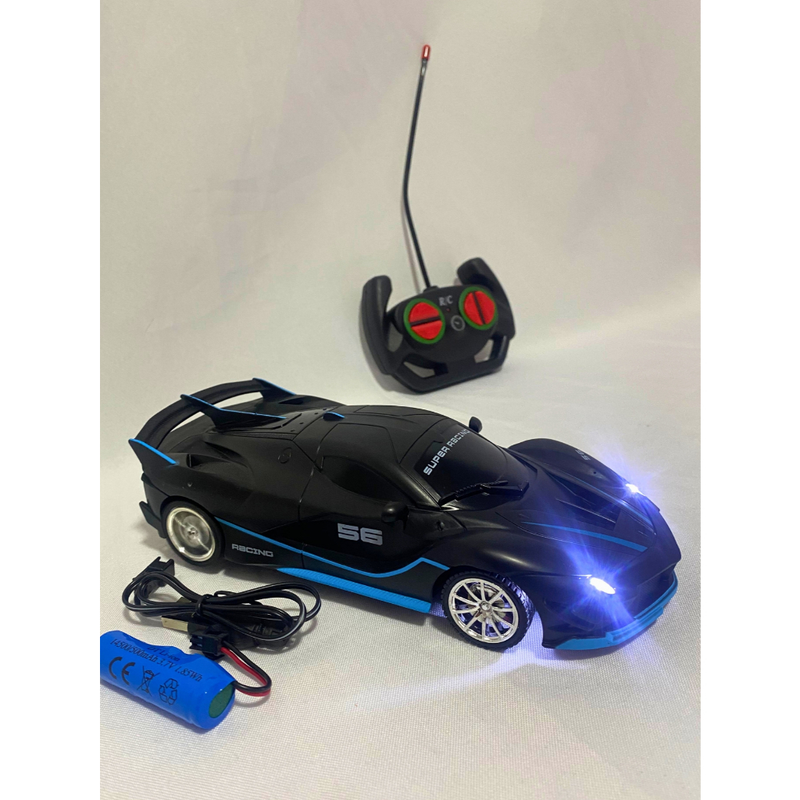 Super Carrinho Bugatti de Controle Remoto Recarregável com Faróis LED