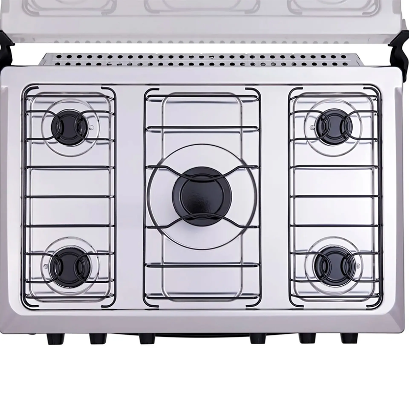 Fogão Atlas Mônaco Plus 5 Bocas Mesa Inox Forno 86,5L Automático