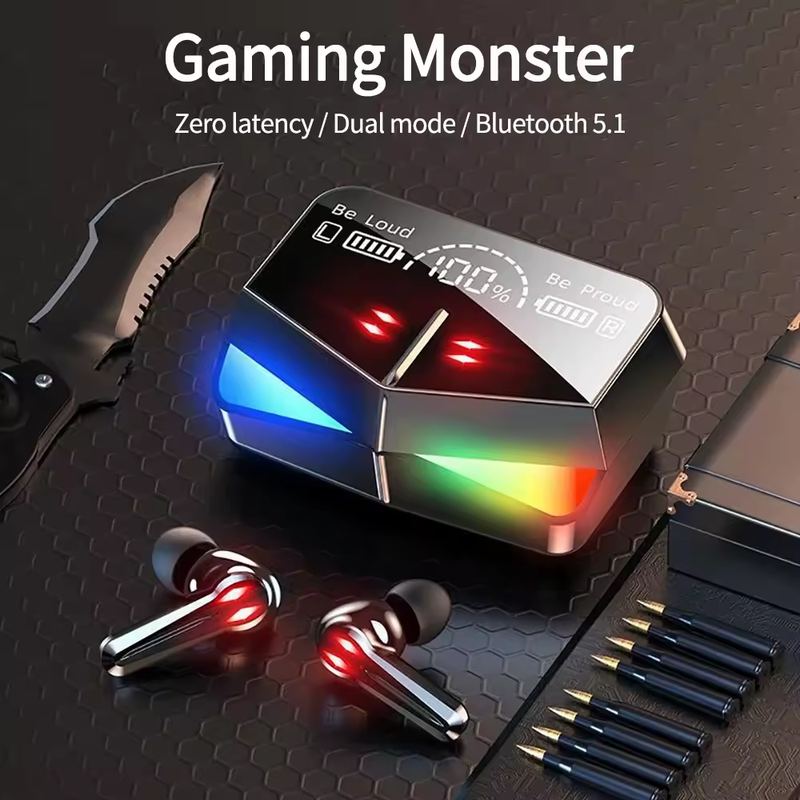 Fones de Ouvido Gamer M28 LED Profissional com Carregamento para Celular e Redução de Ruido