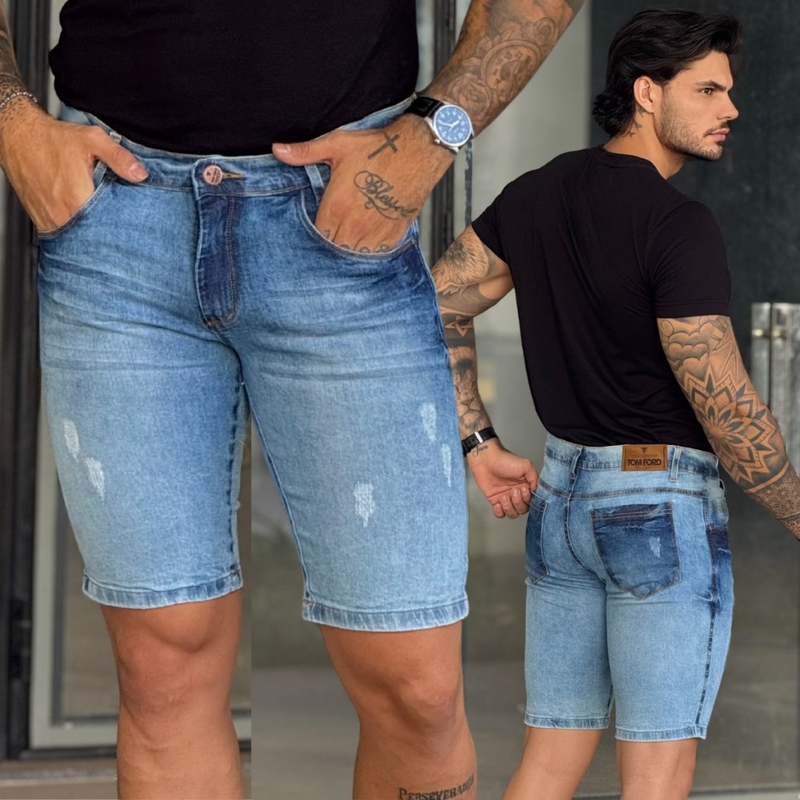 Kit com 2 Bermudas Jeans Tom Ford Premium