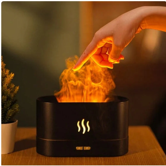 Umidificador e Aromatizador em Forma de Lareira