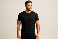 Kit 3 Camisetas Masculinas Slim Caneladas em Tecido Ribana Premium