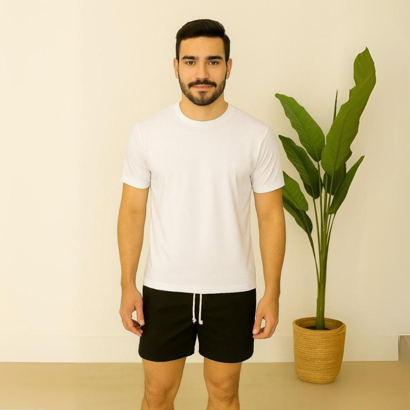 Kit com 4 Shorts Linho Premium Masculino